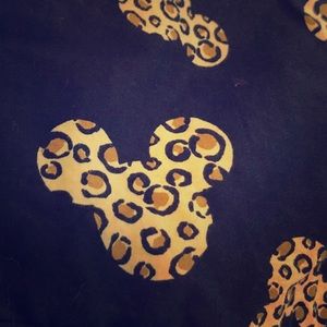 Black Disney Cheetah Mickey Print Scrunch Dress